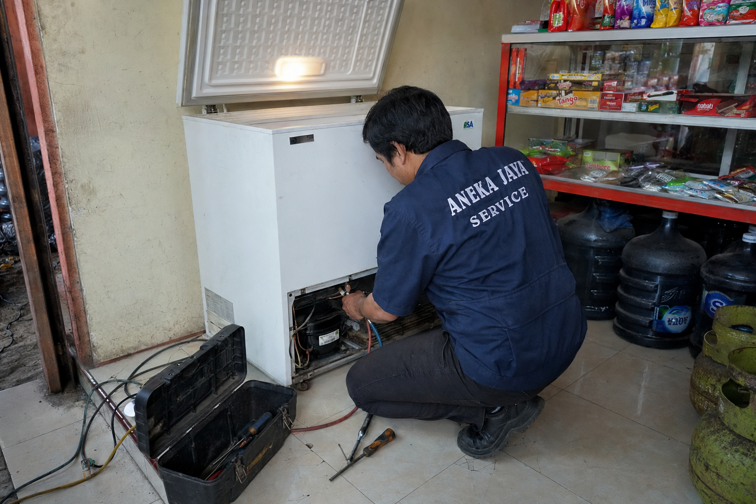 Perbaikan freezer oleh Aneka Jaya Service