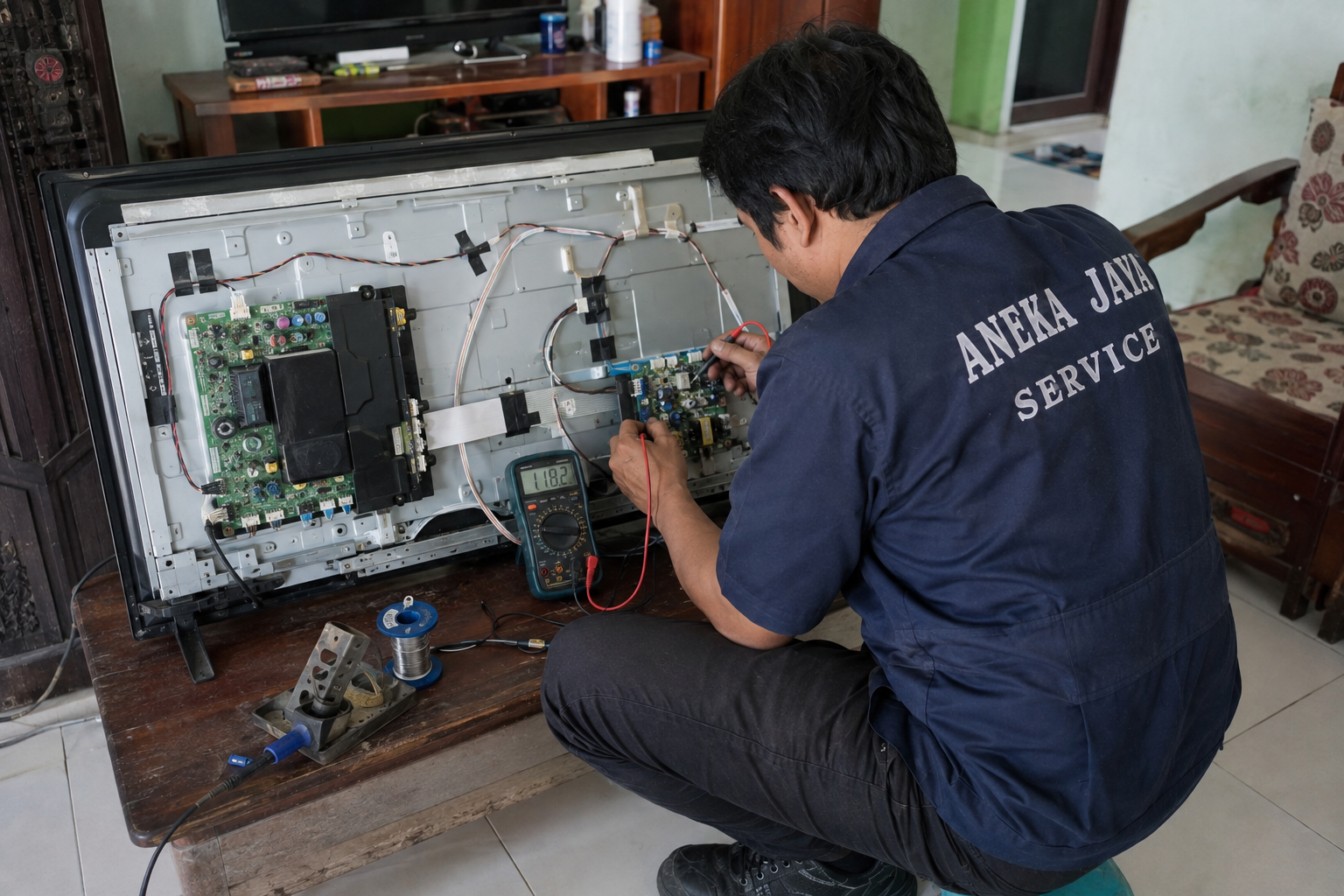 Pemeriksaan TV oleh Aneka Jaya Service